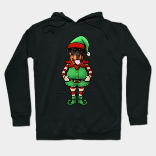 Rottweiler Christmas Elf Hoodie